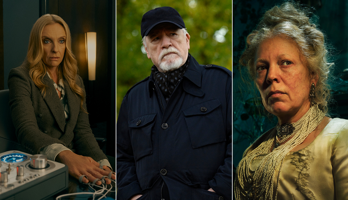 Toni Colette in Power, Brian Cox in Succession, Olivia Colman in Great Expectations