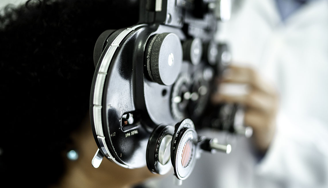 women undergoing an eye exam
