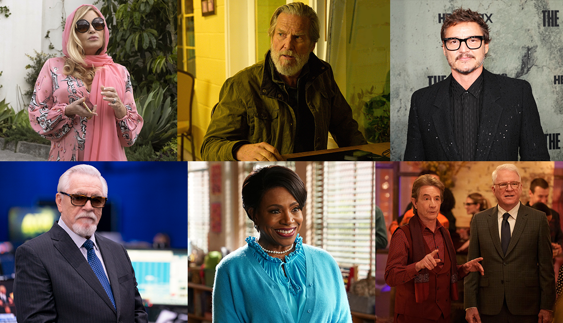 Jennifer Coolidge en "The White Lotus", Jeff Bridges en "The Old Man", Pedro Pascal por "The Last of Us", Brian Cox en "Succession", Sheryl Lee Ralph en "Abbott Elementary" y Martin Short y Steve Martin en "Only Murders in the Building".