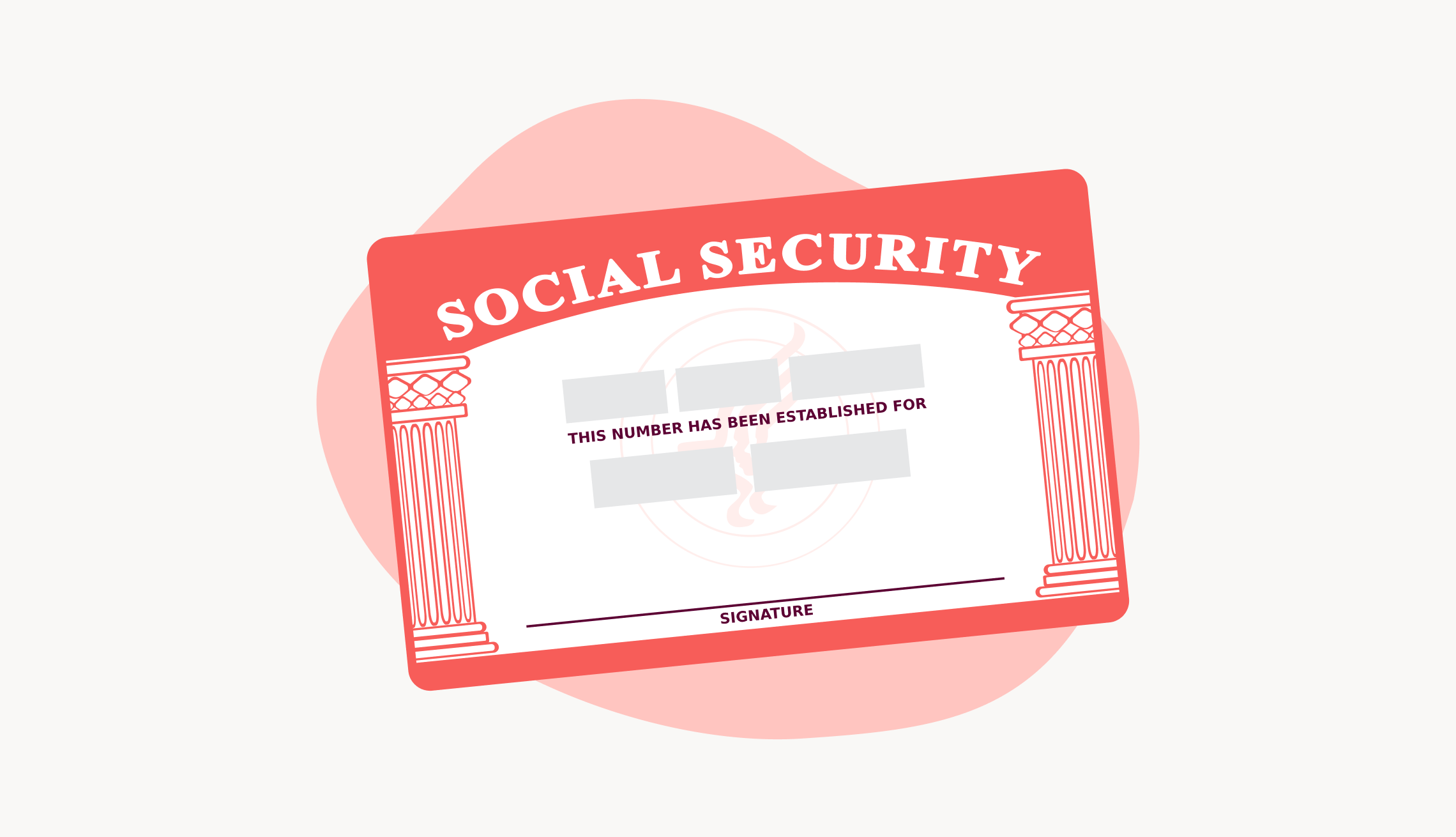 Ilustración de una tarjeta del Seguro Social