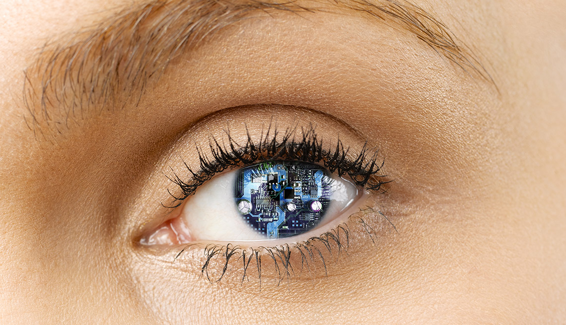 Perfil del ojo de una persona